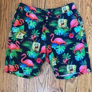 Sponge Bob Tropical 🌴 Print PullOn Shorts Size XS